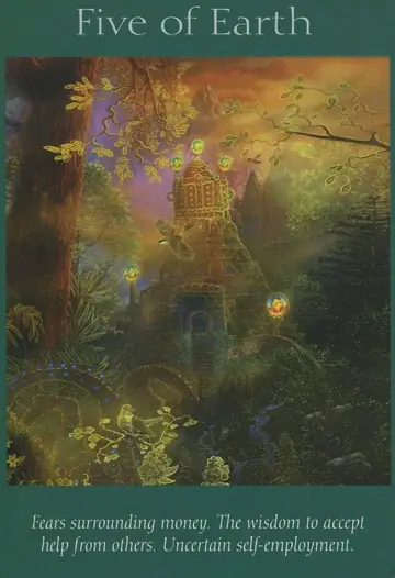 Five of Earth card from the Angel Tarot deck