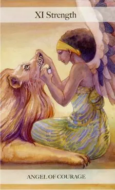 Strength card from the Angel Tarot deck