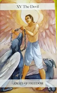 The Devil card from the Angel Tarot deck