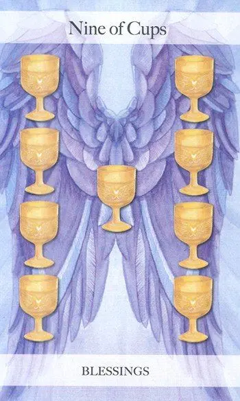 9 of Cups card from the Angel Tarot deck