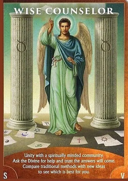 Angel Wisdom Tarot Wise Counselor card image