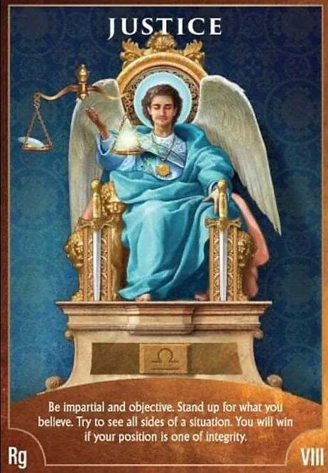 Angel Wisdom Tarot Justice card image