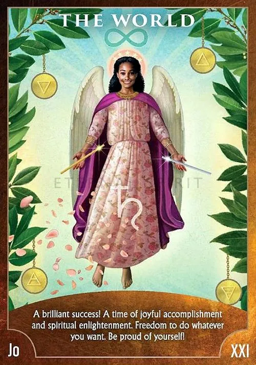 Angel Wisdom Tarot The World card image