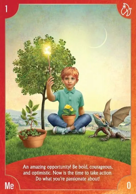 Angel Wisdom Tarot Ace of Wands card image