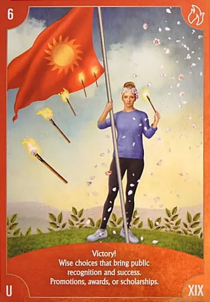Angel Wisdom Tarot Six of Wands card image