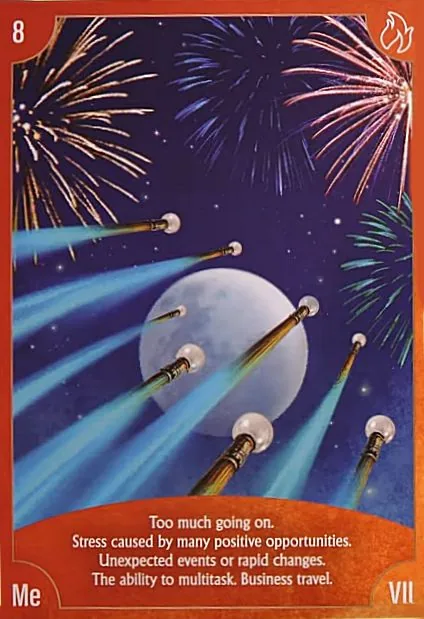 Angel Wisdom Tarot Eight of Wands card image
