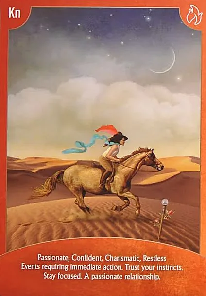 Angel Wisdom Tarot Knight of Wands card image