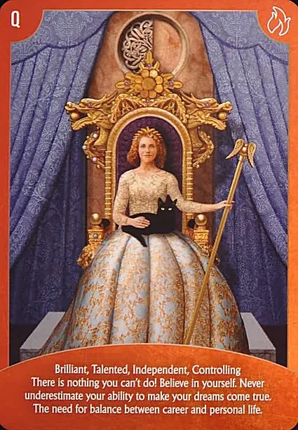 Angel Wisdom Tarot Queen of Wands card image
