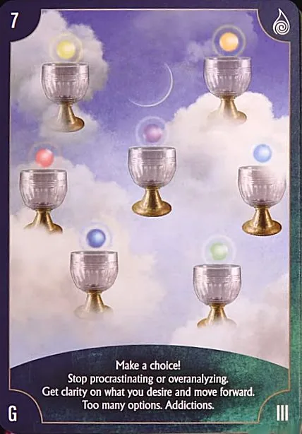 Angel Wisdom Tarot Seven of Cups card image