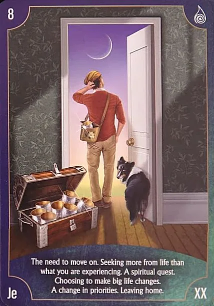 Angel Wisdom Tarot Eight of Cups card image