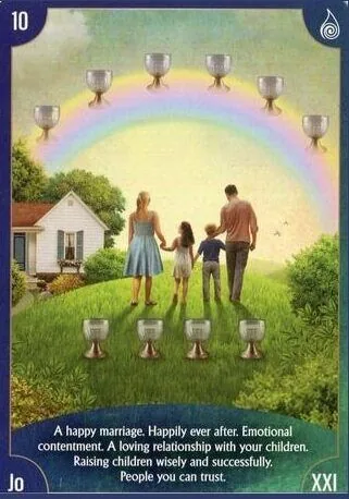 Angel Wisdom Tarot Ten of Cups card image