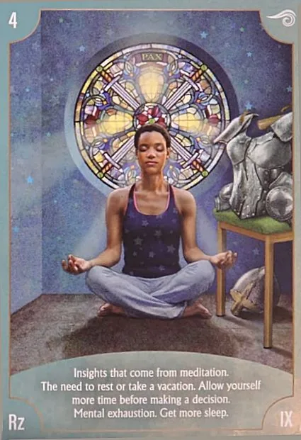 Angel Wisdom Tarot Four of Swords card image