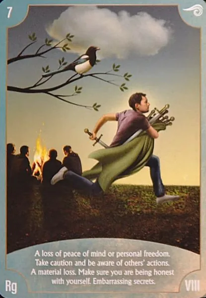 Angel Wisdom Tarot Seven of Swords card image
