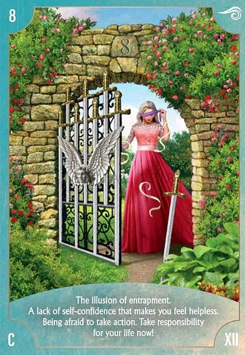 Angel Wisdom Tarot Eight of Swords card image