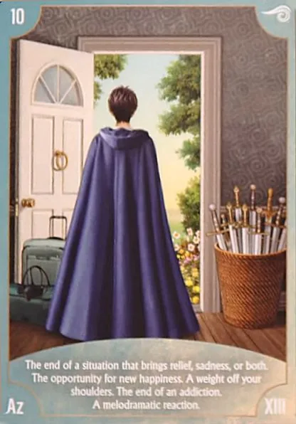 Angel Wisdom Tarot Ten of Swords card image