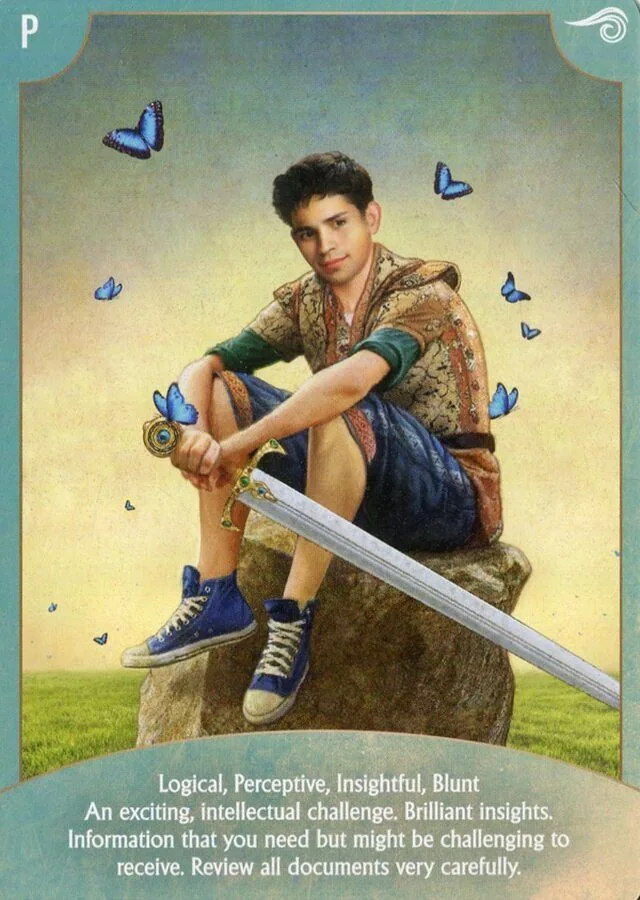 Angel Wisdom Tarot Page of Swords card image