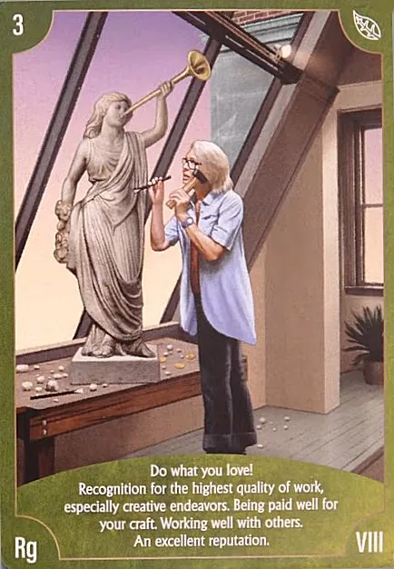 Angel Wisdom Tarot Three of Pentacles card image