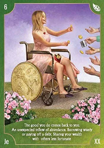 Angel Wisdom Tarot Six of Pentacles card image