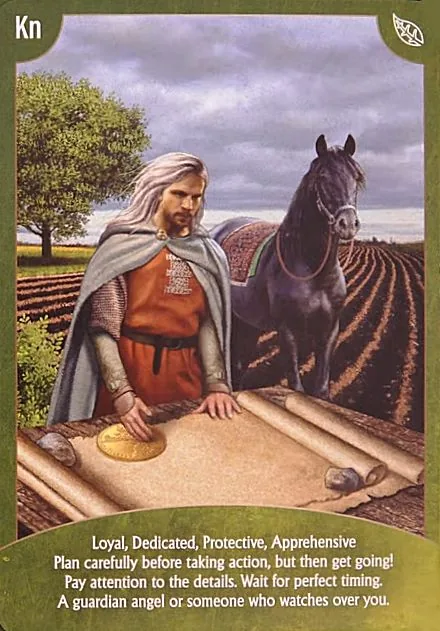 Angel Wisdom Tarot Knight of Pentacles card image