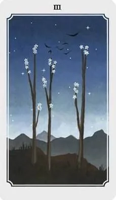 Anima Mundi Tarot Three of Wands card