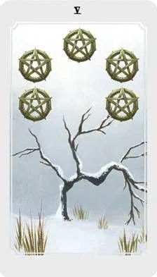 Anima Mundi Tarot Five of Pentacles card