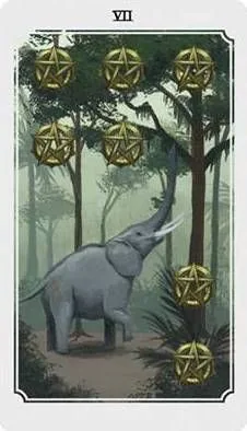 Anima Mundi Tarot Seven of Pentacles card
