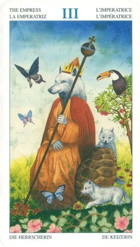 The Empress card from the Animal Lords Tarot deck