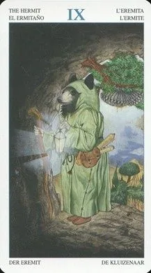 The Hermit card from the Animal Lords Tarot deck