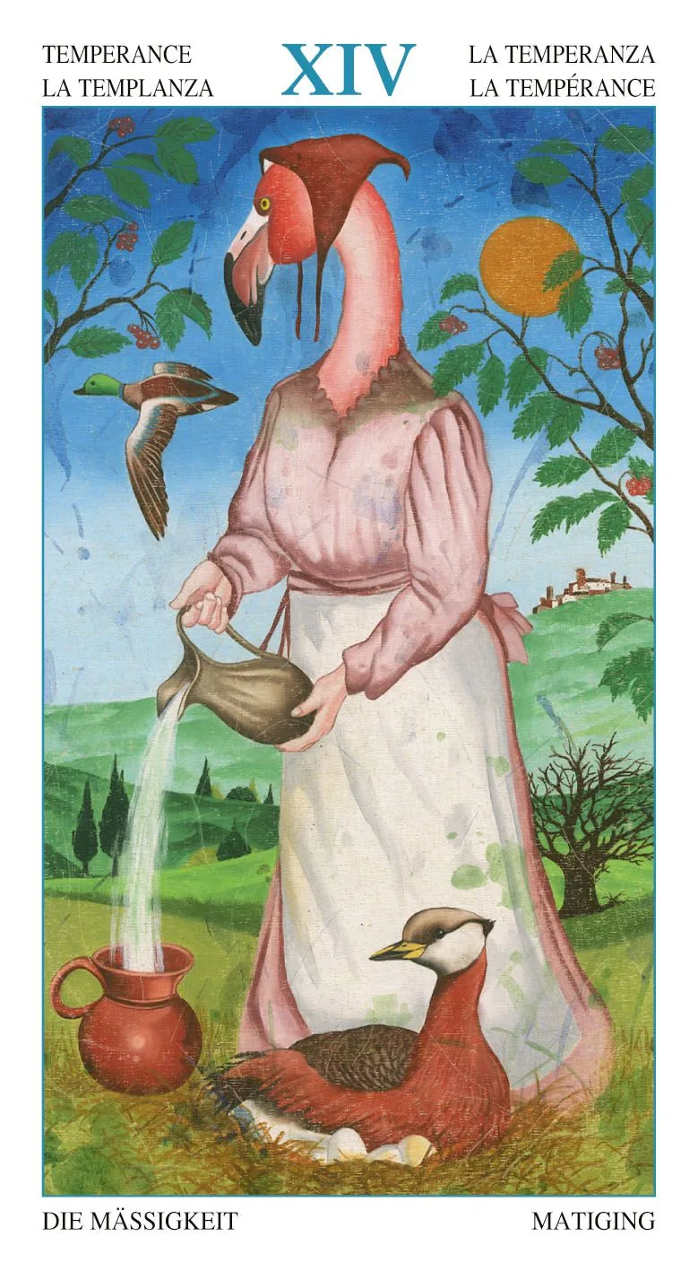 Temperance card from the Animal Lords Tarot deck