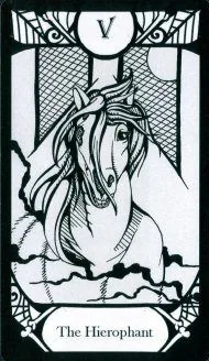 The Hierophant card from the Animalis Os Fortuna Tarot deck