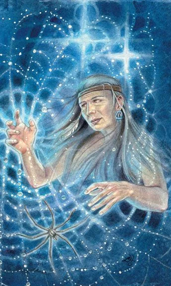 Man Stars card from the Animals Divine Tarot deck