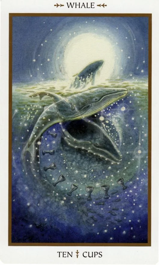 Ten of Cups card from the Animals Divine Tarot deck