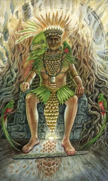 King of Swords card from the Animals Divine Tarot deck