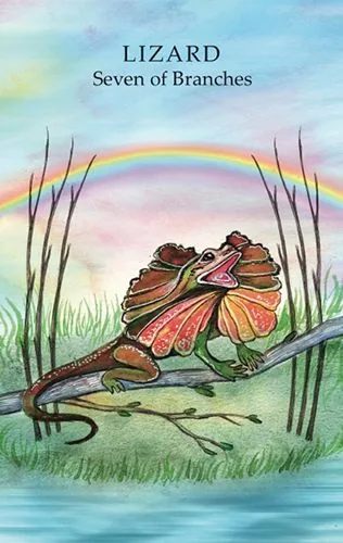 Lizard - Seven of Branches card from the Animals Wisdom Tarot deck