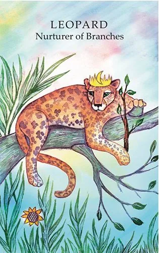 Leopard - Nurturer of Branches card from the Animals Wisdom Tarot deck