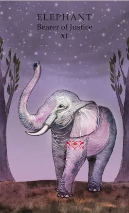 Elephant - Memory Keeper (III) card from the Animals Wisdom Tarot deck