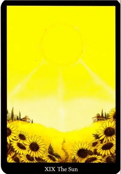 Anna K Tarot Review 11 The Sun card from the Anna K Tarot deck