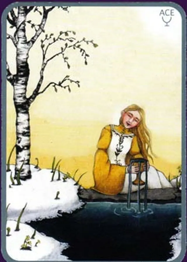 Anna K Tarot Review 8 Ace of Cups card from the Anna K Tarot deck