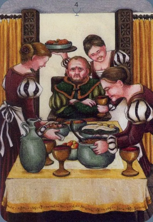 Four of Cups card from the Anna K Tarot deck
