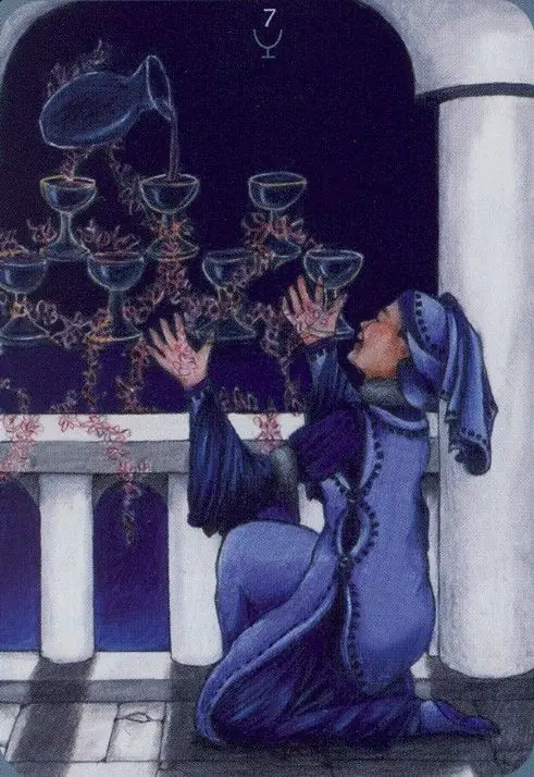 Seven of Cups card from the Anna K Tarot deck