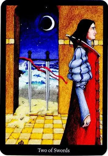 Two of Swords card from the Anna K Tarot deck