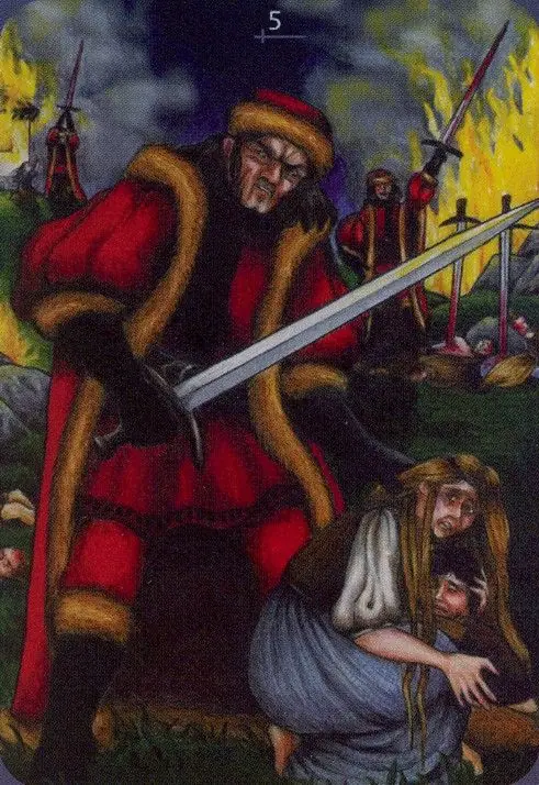 Five of Swords card from the Anna K Tarot deck