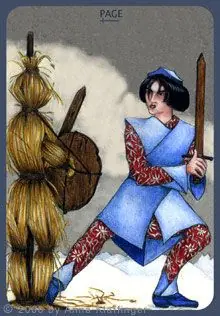 Page of Swords card from the Anna K Tarot deck