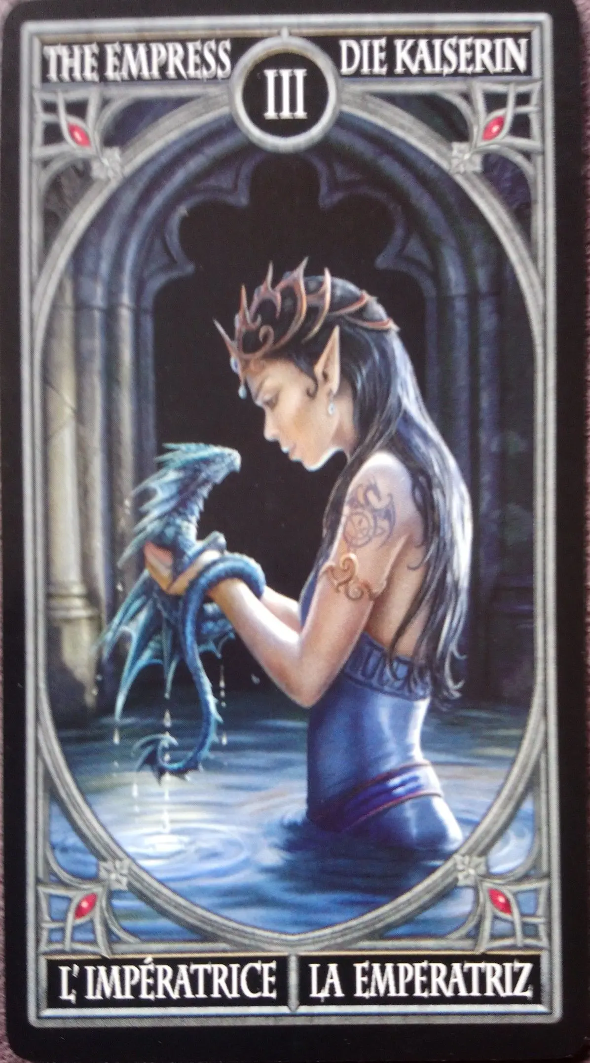 The Empress card from the Anne Stokes Gothic Tarot deck