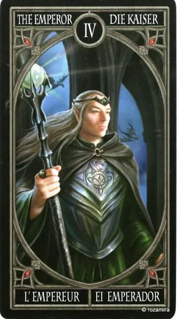 The Emperor card from the Anne Stokes Gothic Tarot deck