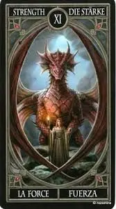 Strength - Anne Stokes Gothic Tarot card Strength card from the Anne Stokes Gothic Tarot deck