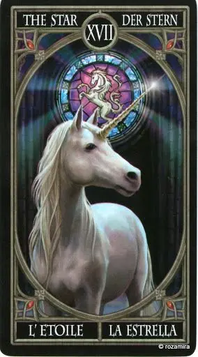The Star - Anne Stokes Gothic Tarot card The Star card from the Anne Stokes Gothic Tarot deck