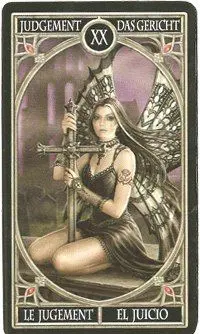 Judgement card from the Anne Stokes Gothic Tarot deck