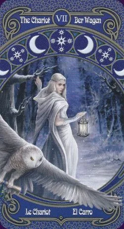 The Chariot card from the Anne Stokes Legends Tarot deck