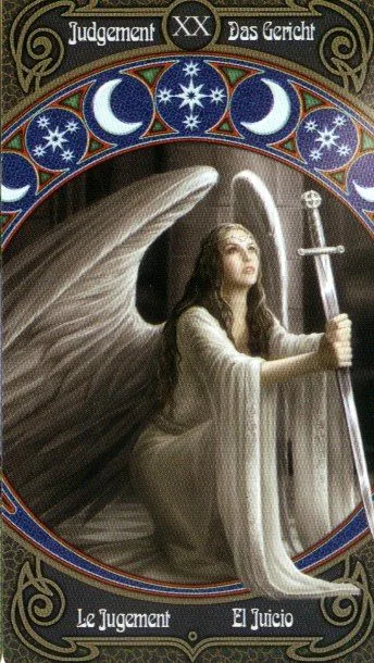 Judgement card from the Anne Stokes Legends Tarot deck